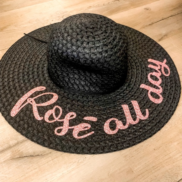 ☀️ Rosé All Day Floppy Beach Sun Hat ☀️ - Picture 3 of 11